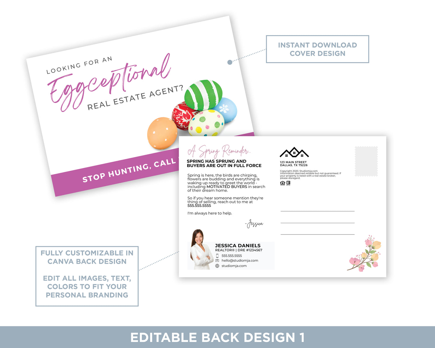 Eggceptional Real Estate Agent | Real Estate Spring Referral Postcard Template