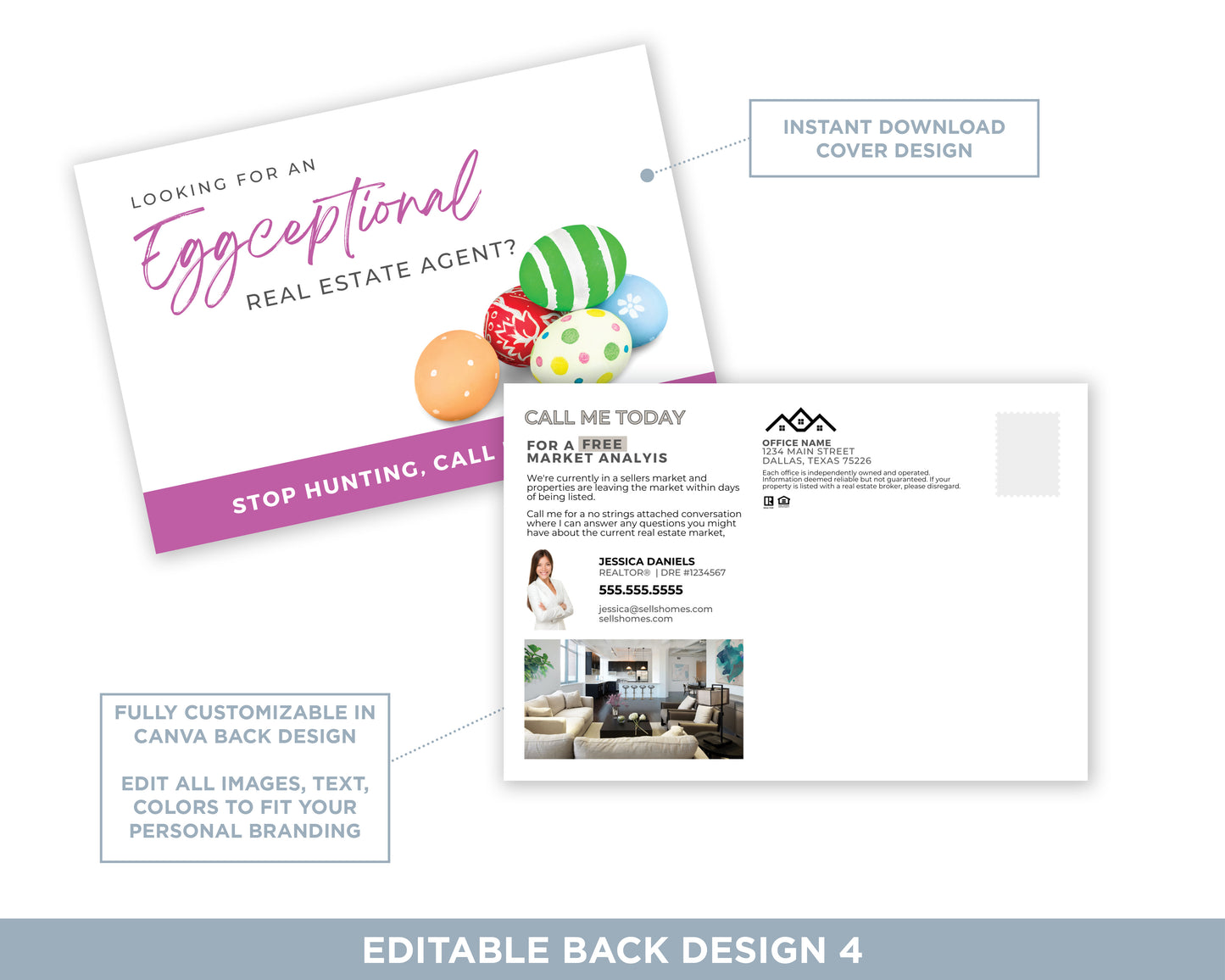 Eggceptional Real Estate Agent | Real Estate Spring Referral Postcard Template