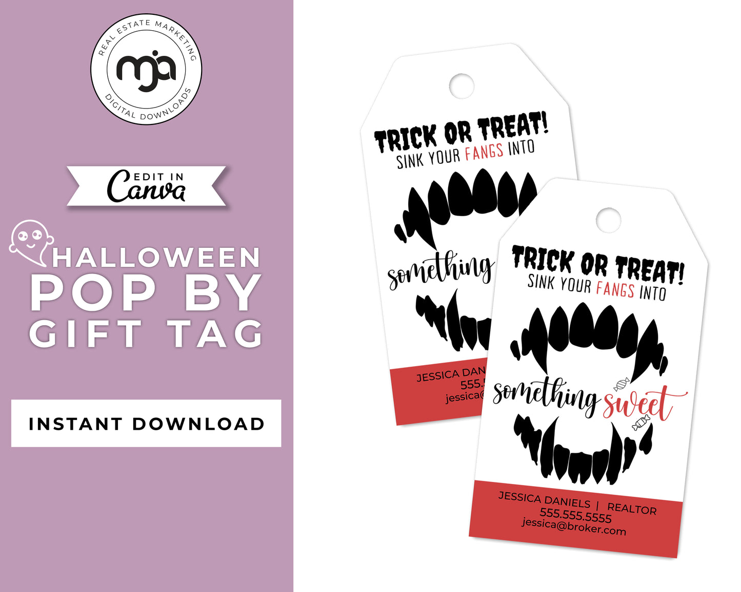 Sink Your Fangs Into Something Sweet - Pop By Gift Tag