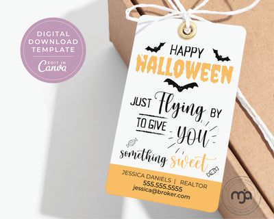 Happy Halloween - Just Flying By! Pop By Gift Tag