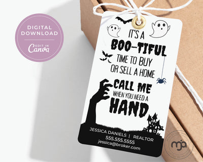 Call Me When You Need a Hand - Halloween Pop By Gift Tag