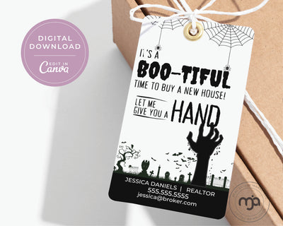 It's a Bootiful Time To Buy a House - Halloween Pop By Gift Tag