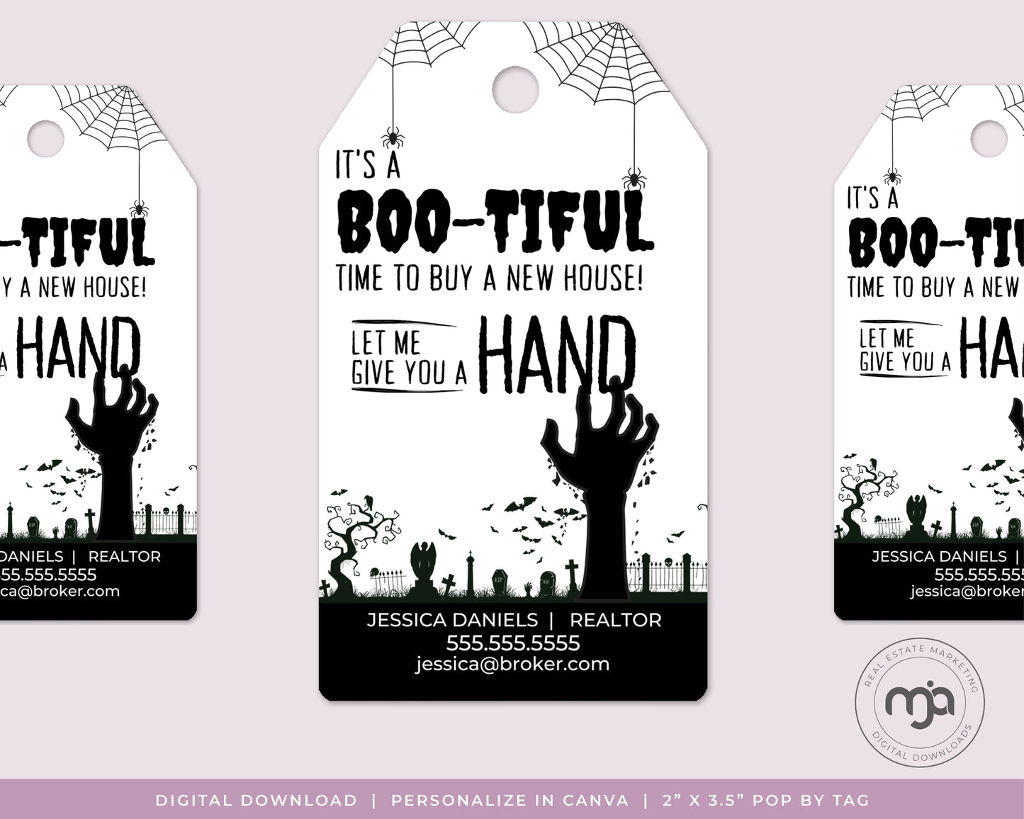 It's a Bootiful Time To Buy a House - Halloween Pop By Gift Tag