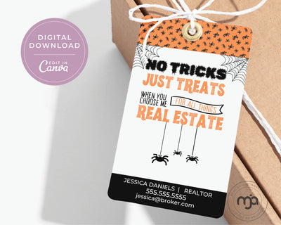 No Tricks Just Treats - Halloween Pop By Gift Tag