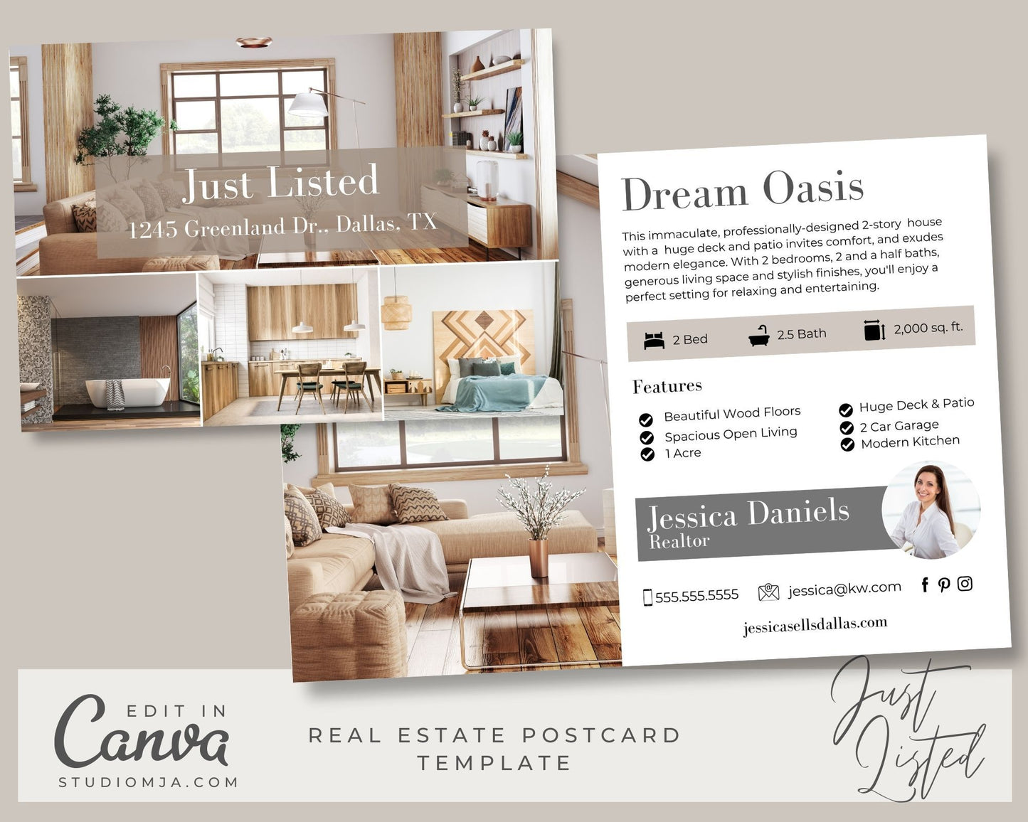The Woodburn | Real Estate Postcard Template