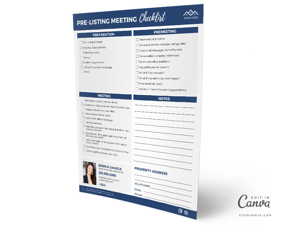 Pre-Listing Meeting Checklist Template