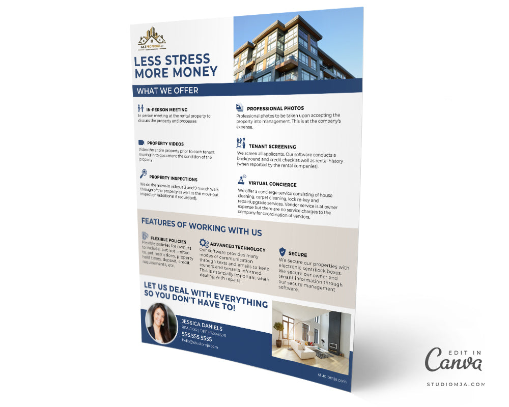 Property Management Services | Real Estate Flyer Template