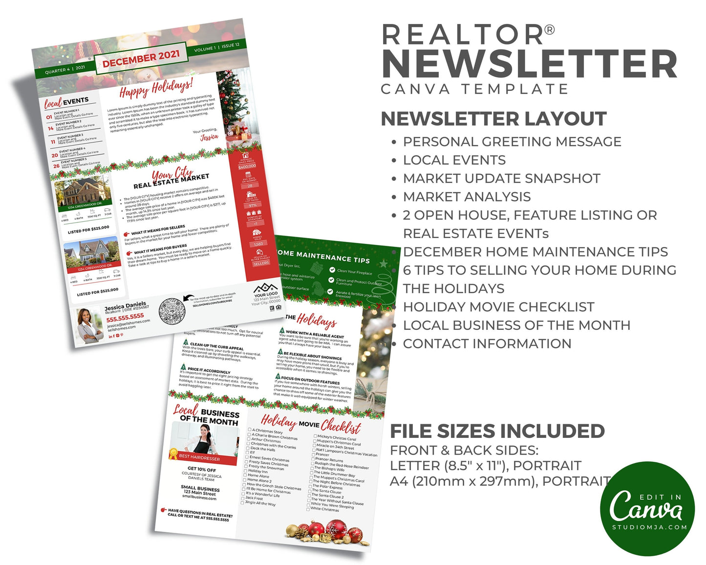 Realtor Newsletter Template - December