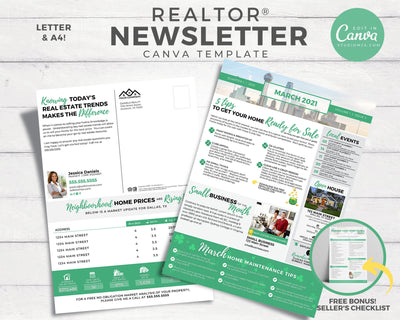 Realtor Newsletter Template - March - Bifold