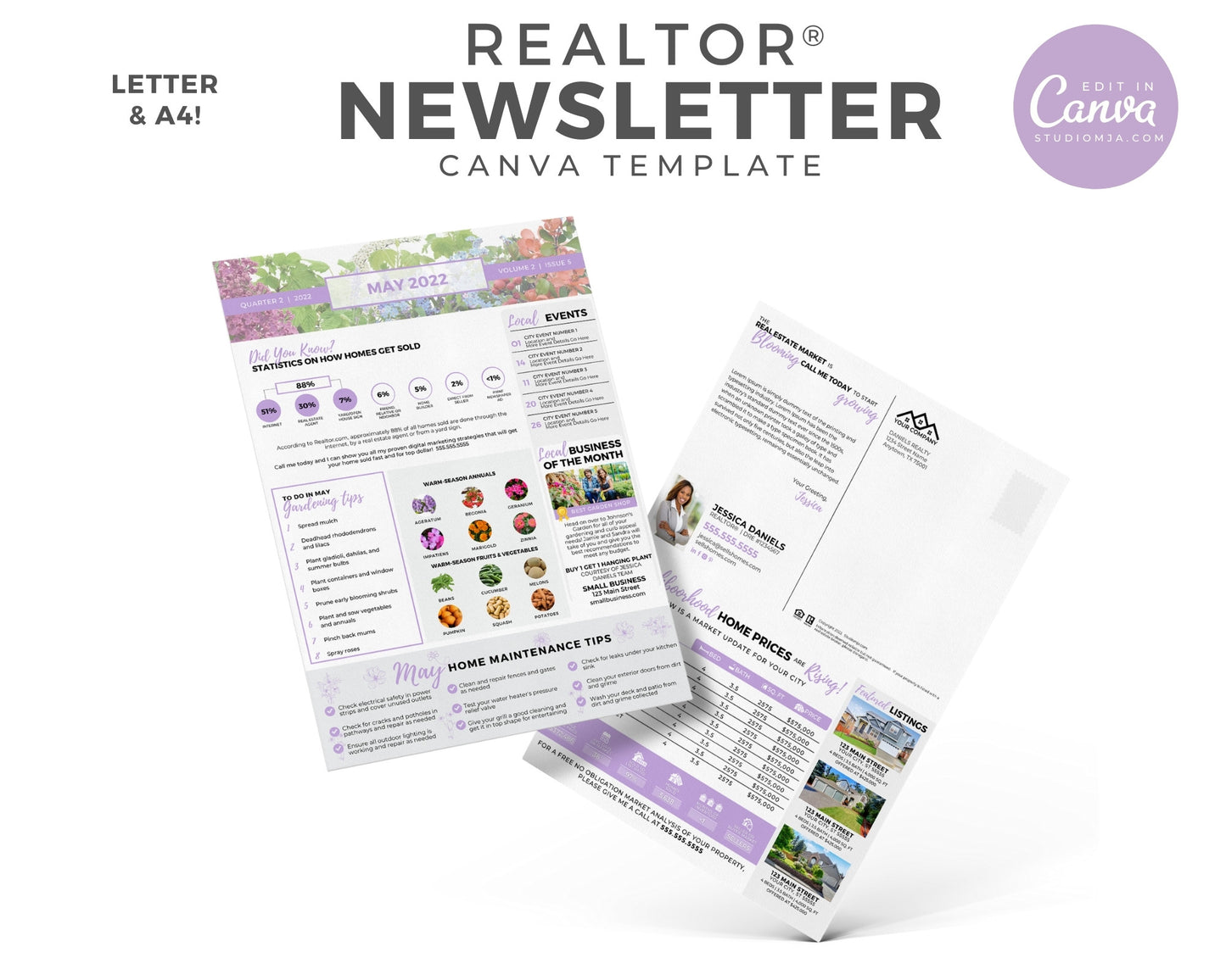 Realtor Newsletter BiFold Template | May 2022