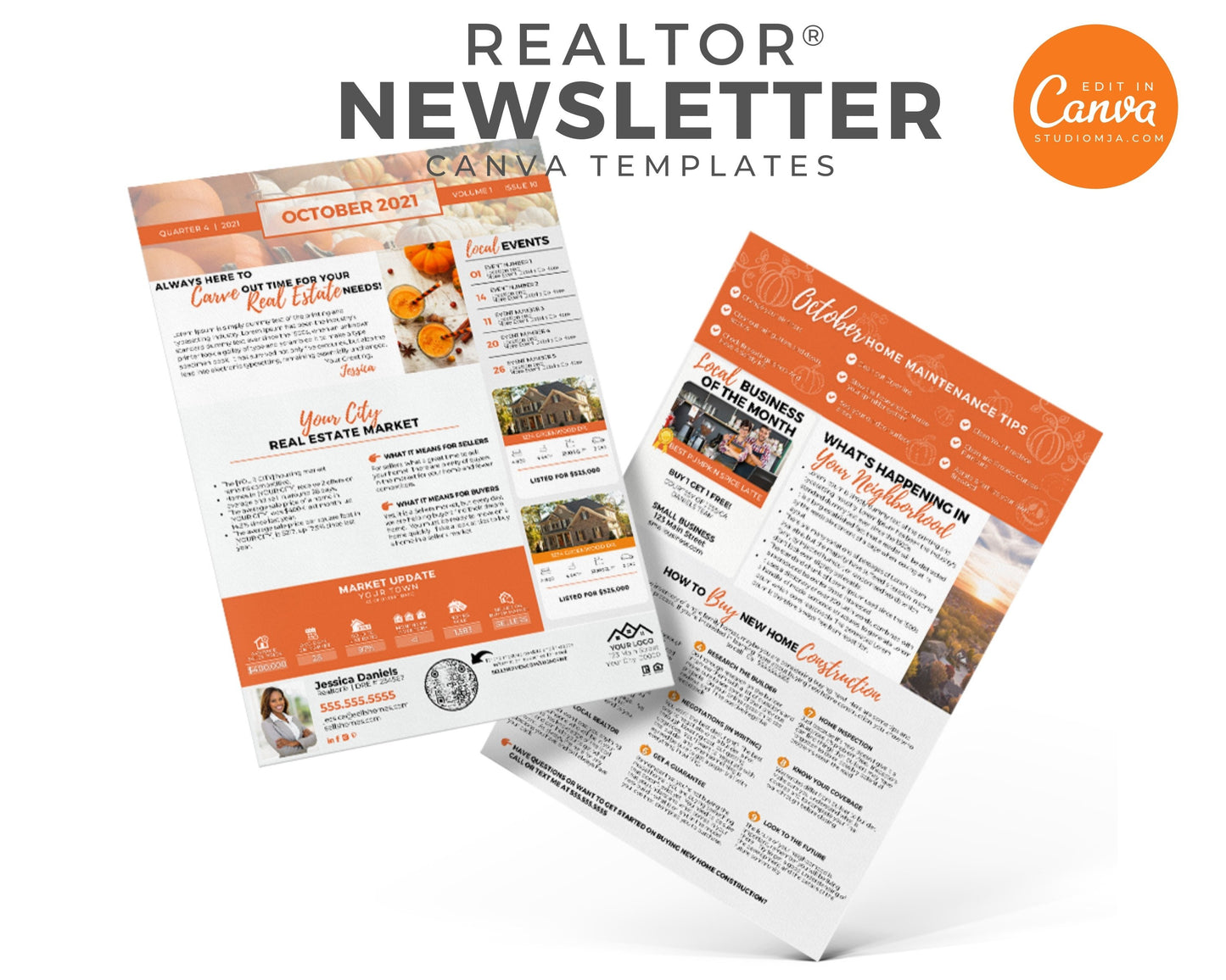 Realtor Newsletter Template - 4th Quarter Bundle