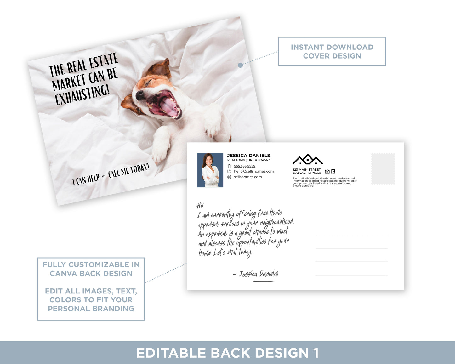Real Estate Market Can Be Exhausting | Funny Real Estate Postcard Download
