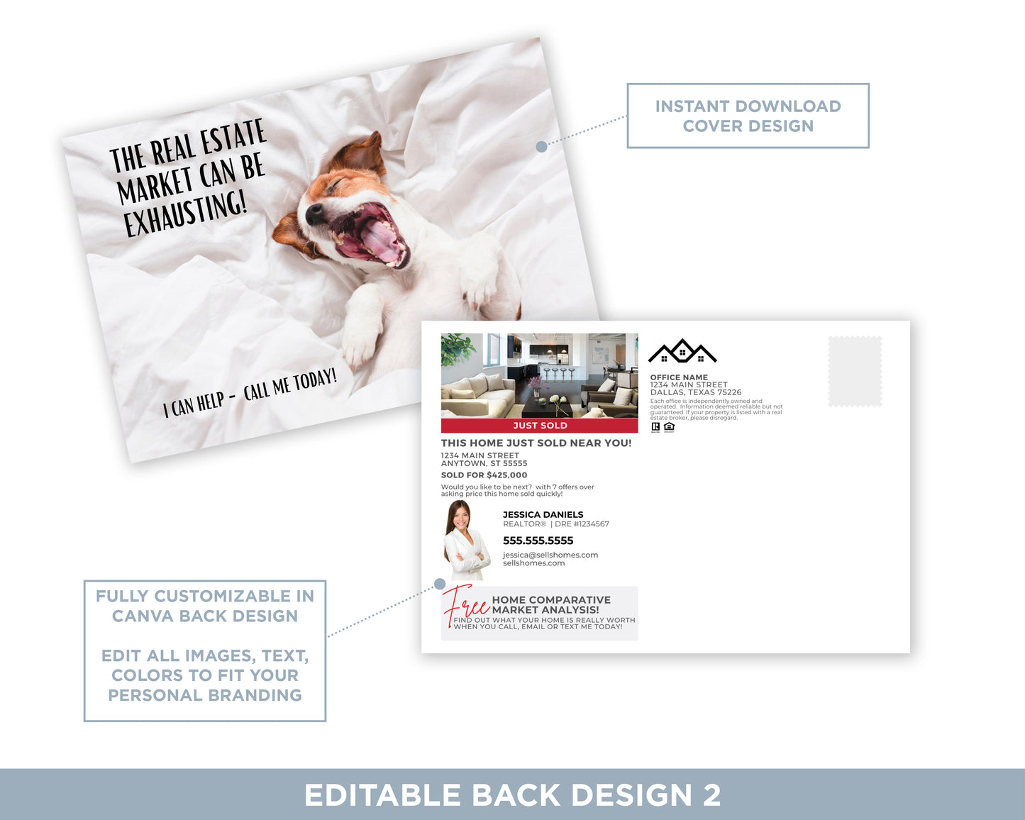 Real Estate Market Can Be Exhausting | Funny Real Estate Postcard Download