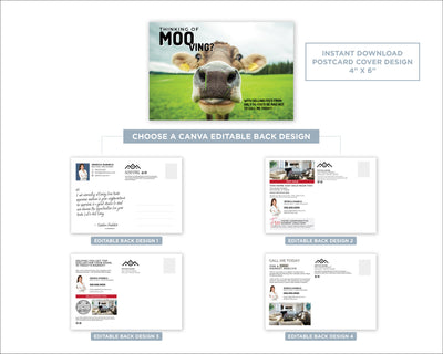 Thinking of Mooving | Funny Real Estate Postcard Download