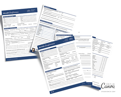 Real Estate Buyer and Seller Questionnaire BUNDLE