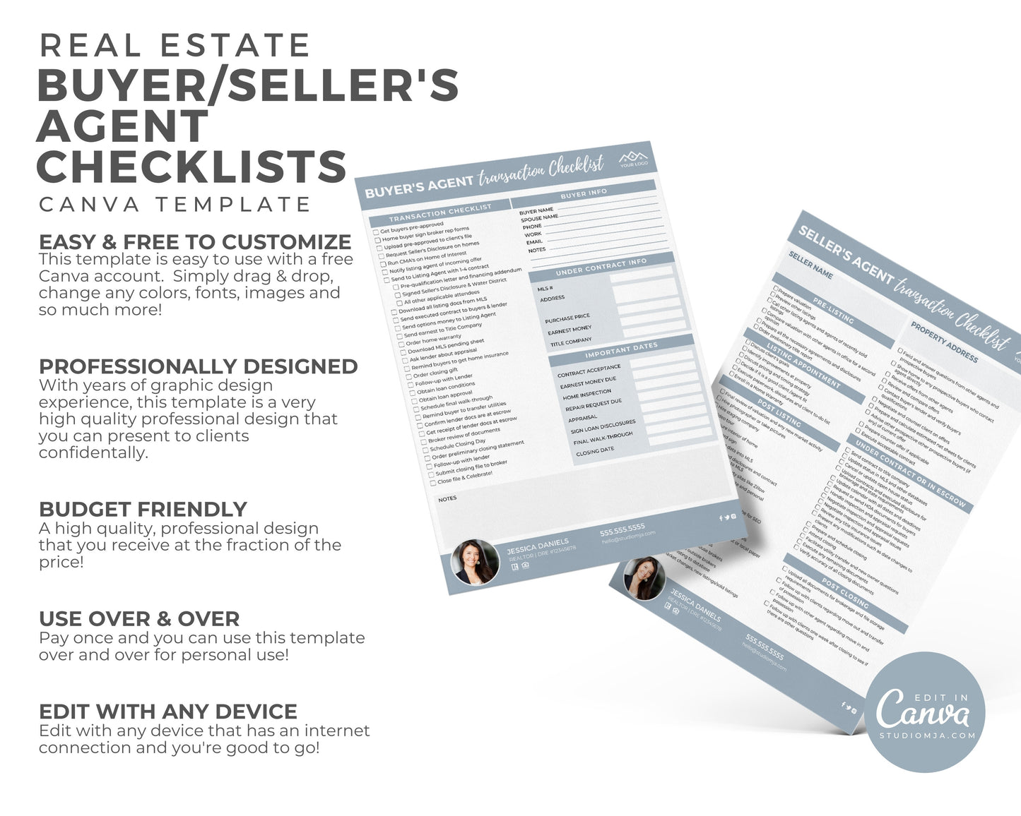 Real Estate Seller and Buyer Agent Transaction Checklist
