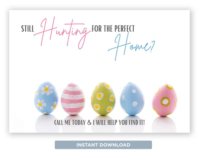 Still Hunting For The Perfect Home | Cute Real Estate Spring Postcard Download