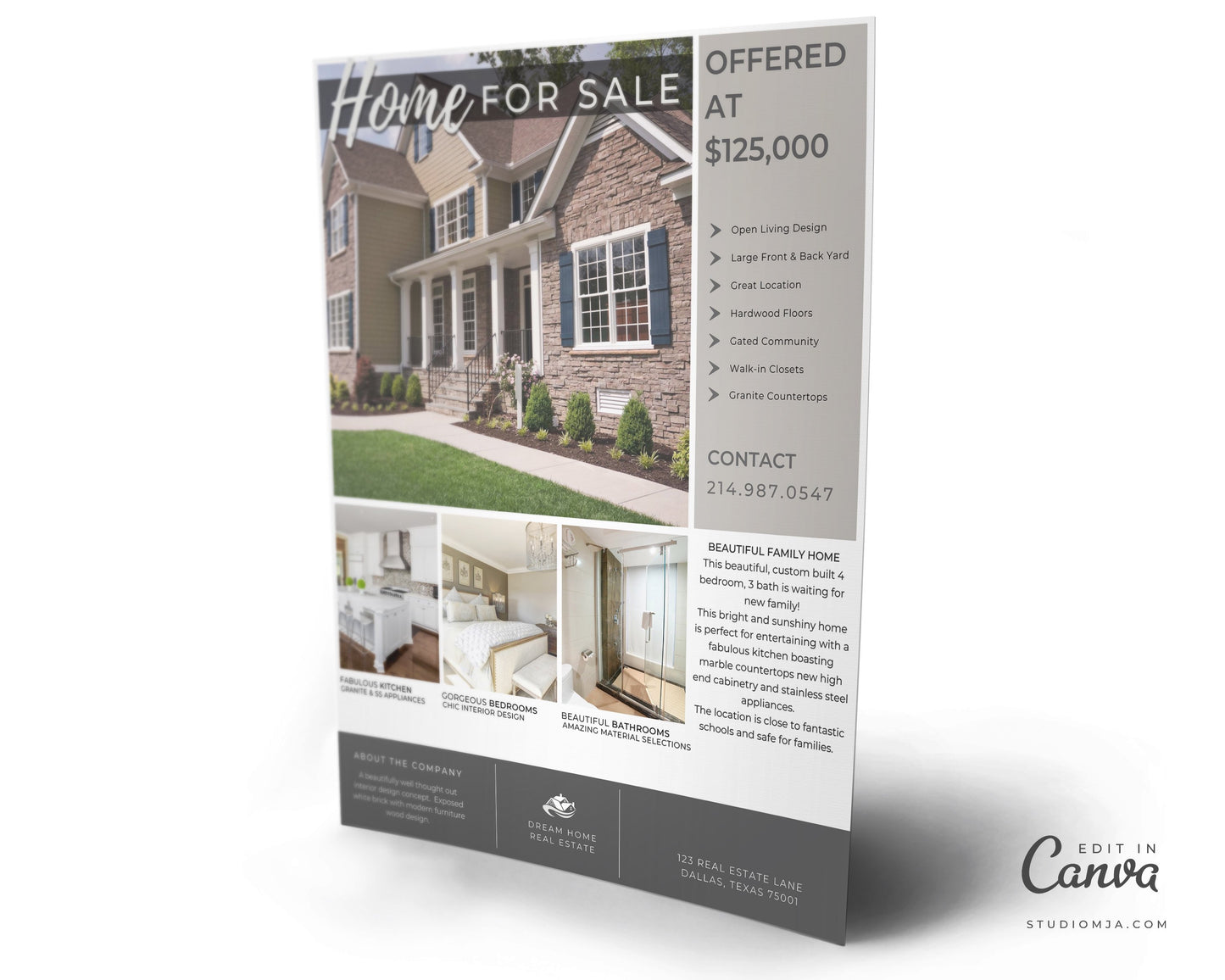 The Birchwood | Real Estate Flyer Template