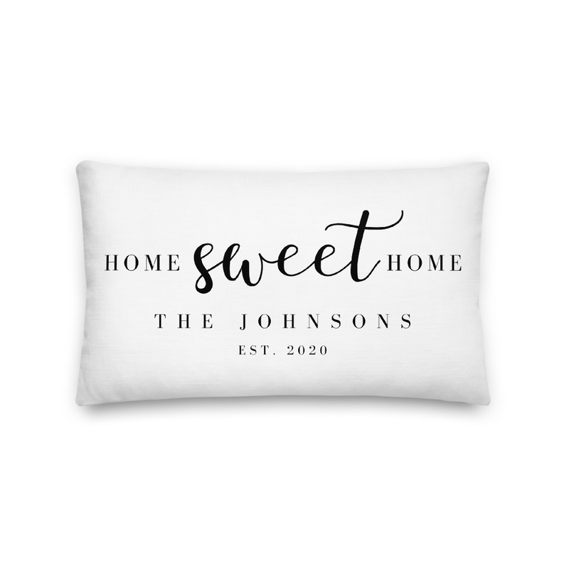 Personalized 12"x20" Lumbar Pillowcase